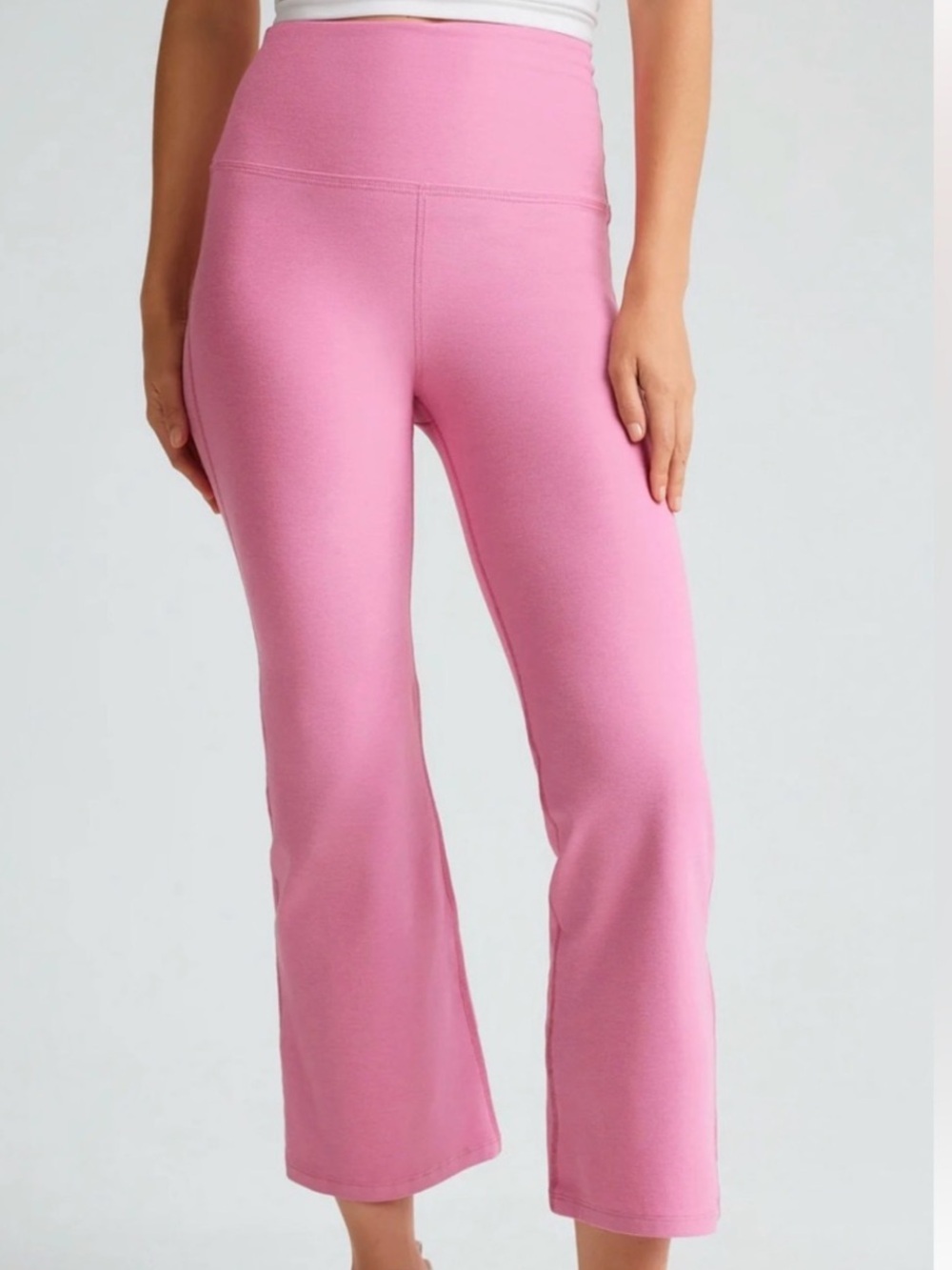 Beyond yoga pink retro cropped flare pants M